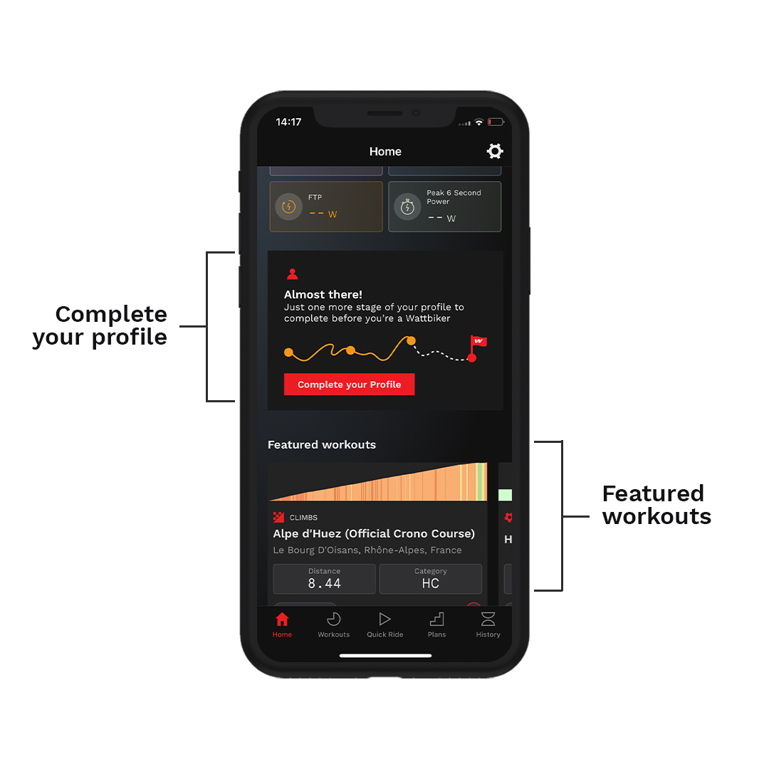 Wattbike Hub New Home screen Launched May 2022 Wattbike